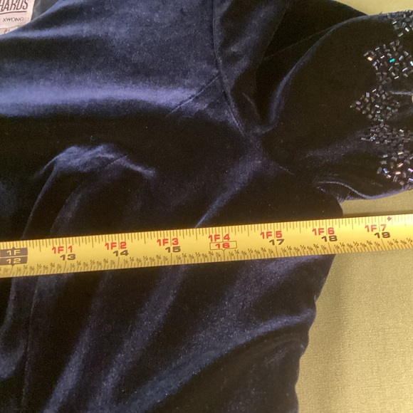 Vintage R & M RICHARD Navy velvet DRESS - Picture 13 of 16